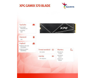 ADATA 1TB M.2 PCIe Gen4 NVMe GAMMIX S70 Blade - 500606 - zdjęcie 6